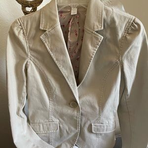 Womens sleek minimalism tan blazer